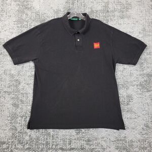 Wells Fargo Polo Shirt Mens XL Black Short Sleeve Employee Uniform Bank